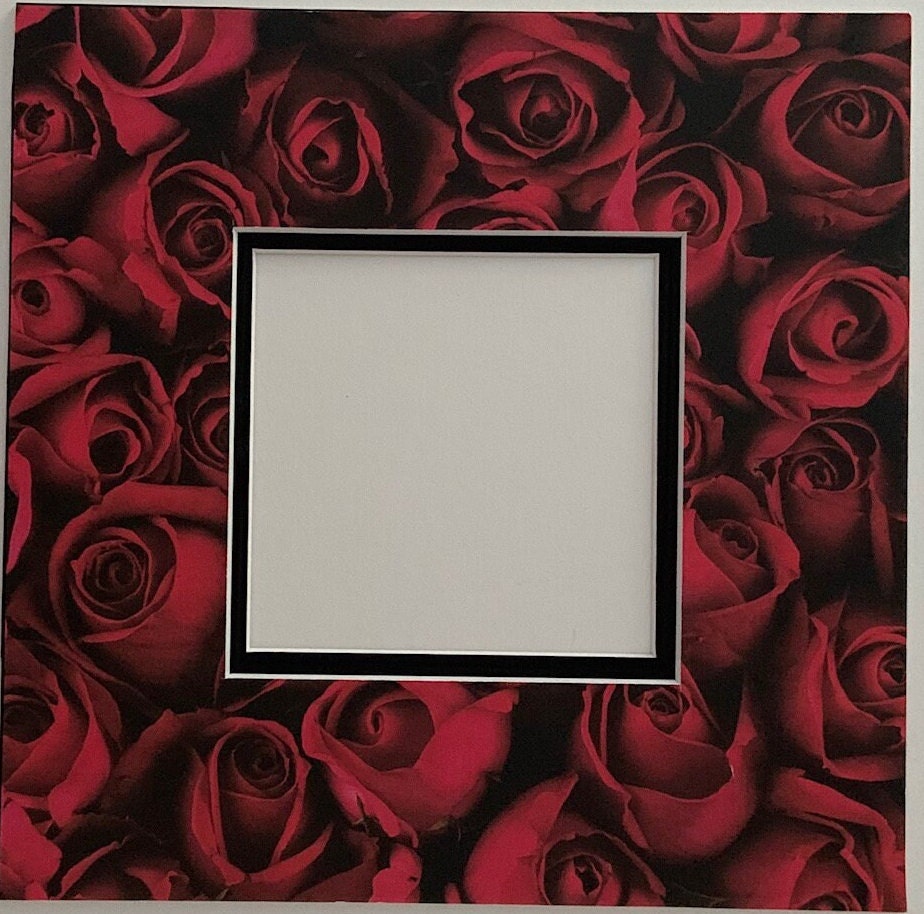 Red Roses Double Layer Photo Mat