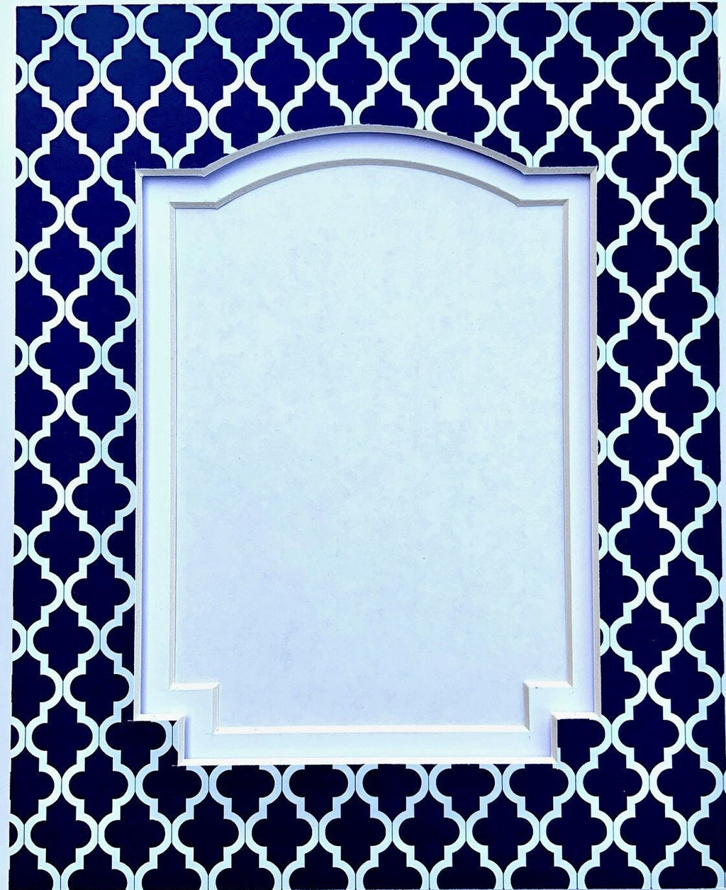 Blue Persian Double Layer Photo Mat