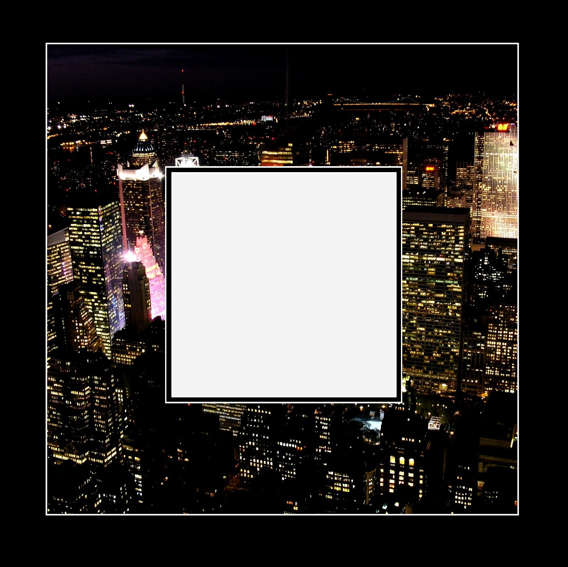 New York Night Double Layer Photo Mat