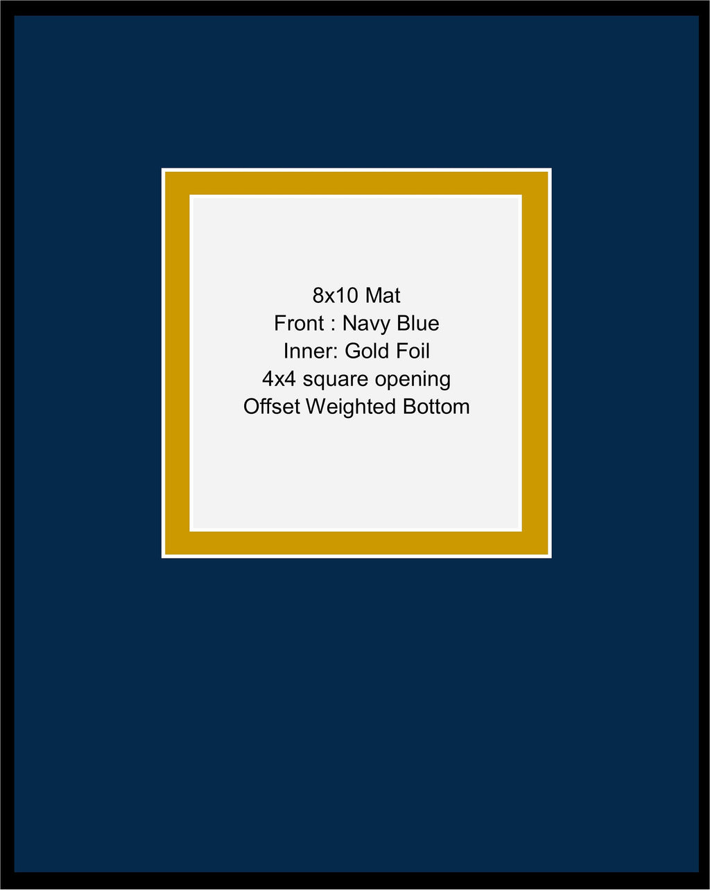 Navy Mat + Gold Foil Inner Photo Mat
