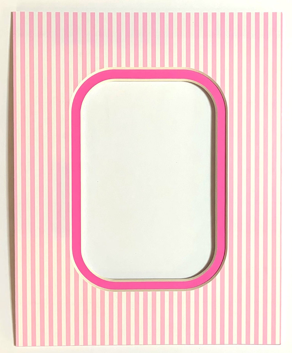Pink Stripe Double Layer Photo Mat