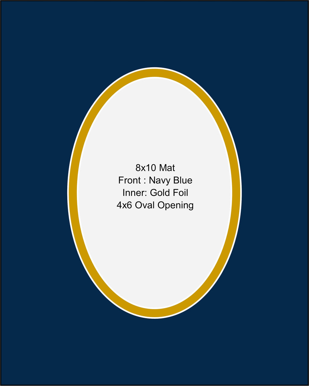 Navy Mat + Gold Foil Inner Photo Mat
