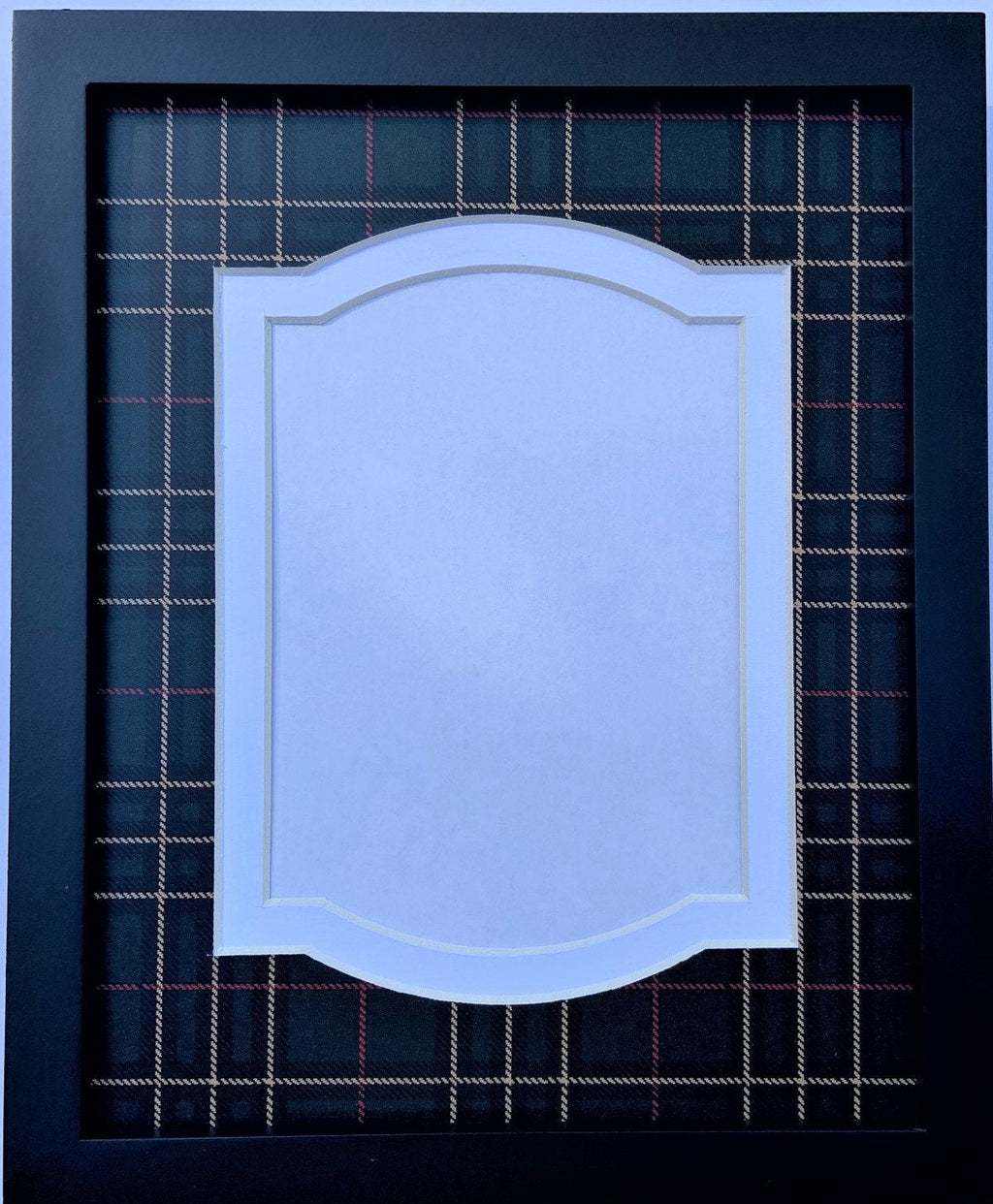 Dark Green Plaid Double Layer Photo Mat