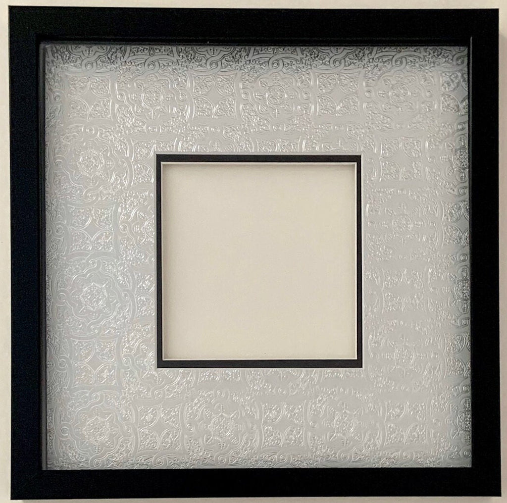 Silver Embossed Double Layer Photo Mat
