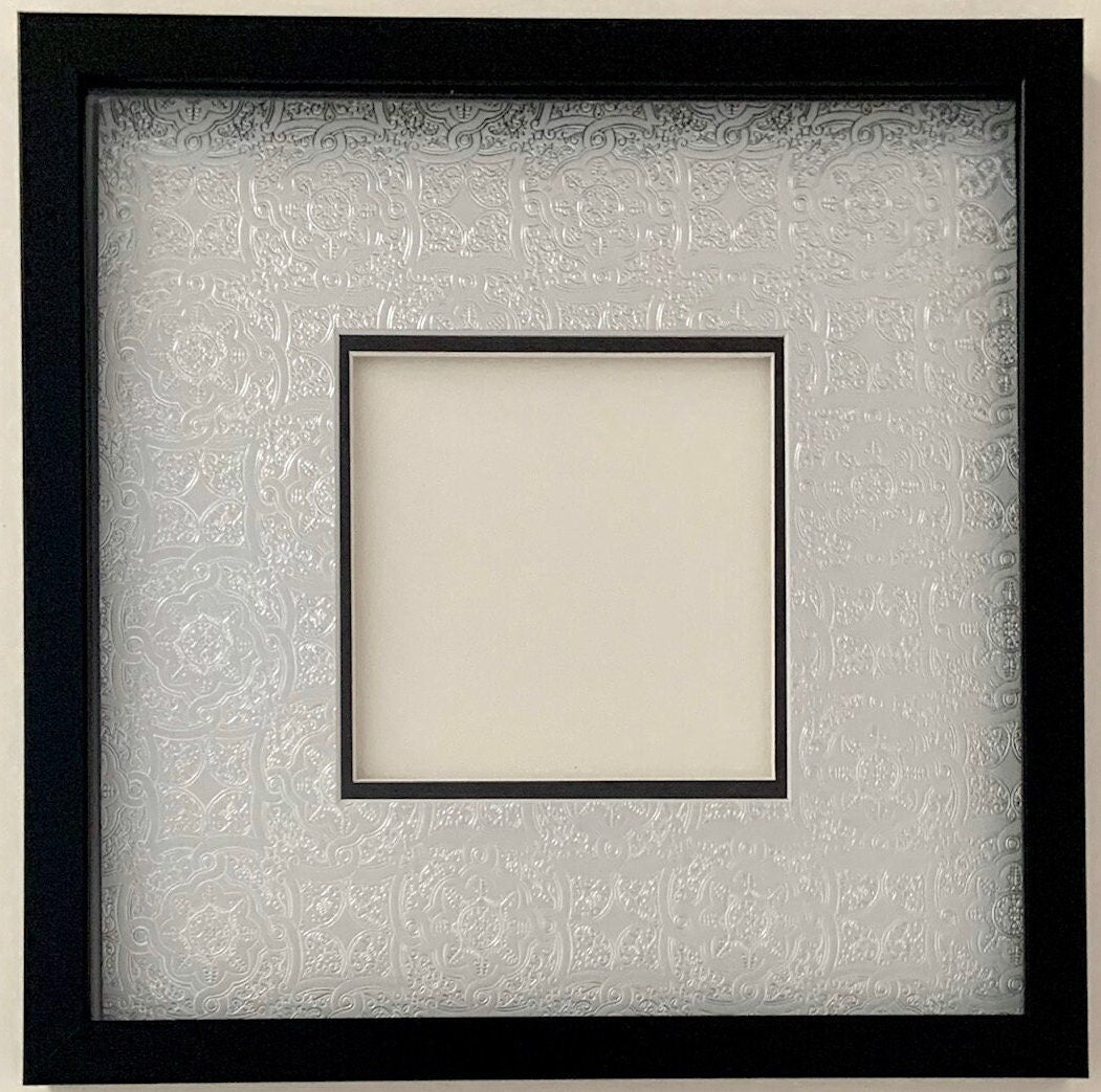 Silver Embossed Double Layer Photo Mat