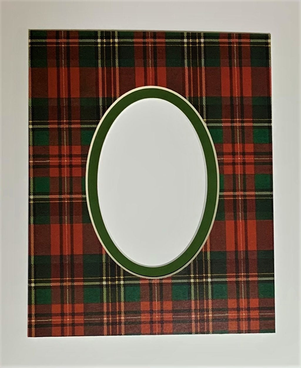 Holiday Plaid Double Layer Photo Mat