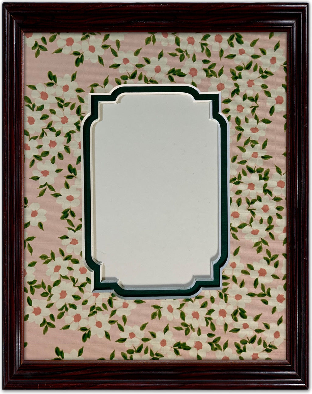 Flowers on Pink Double Layer Photo Mat