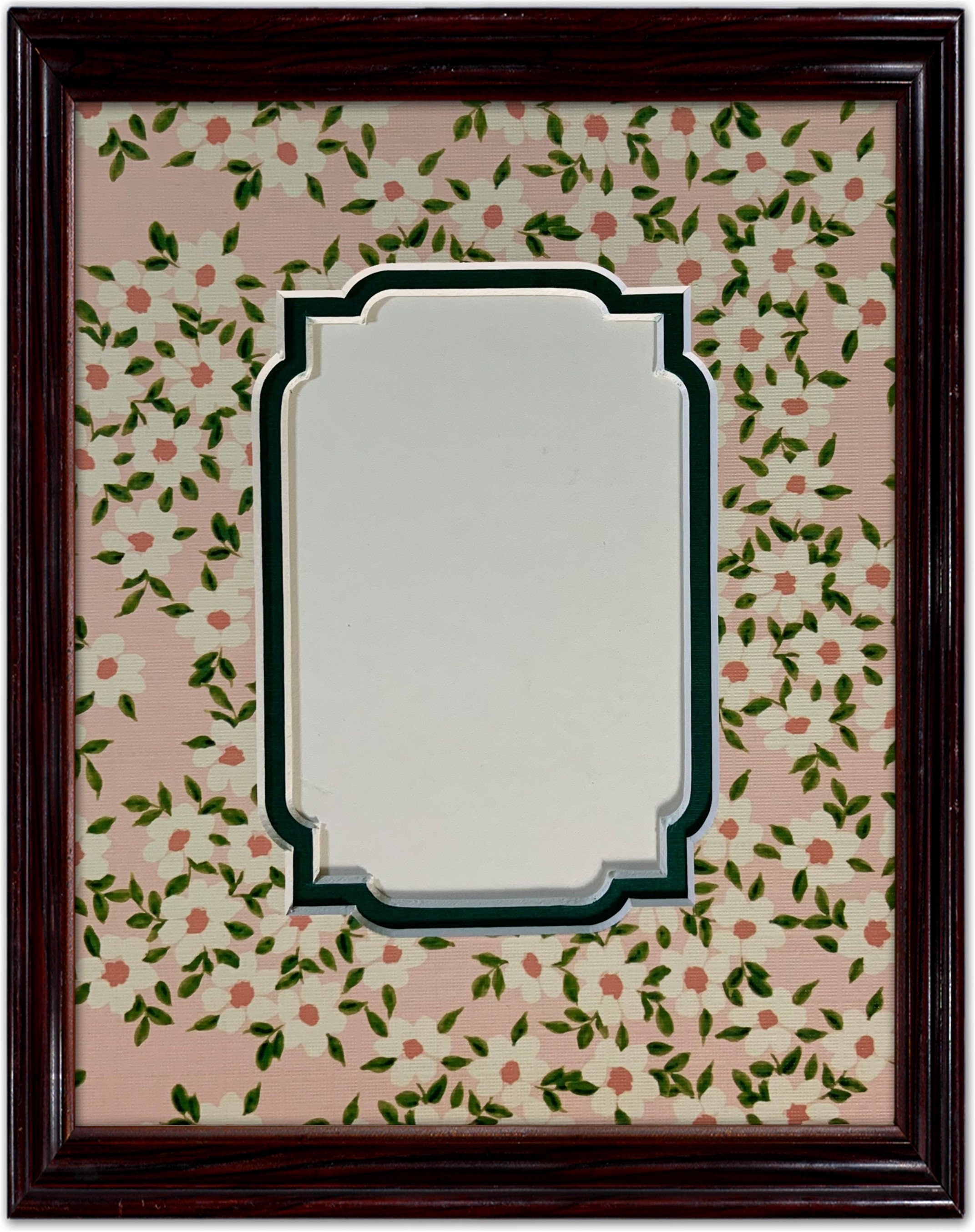 Flowers on Pink Double Layer Photo Mat