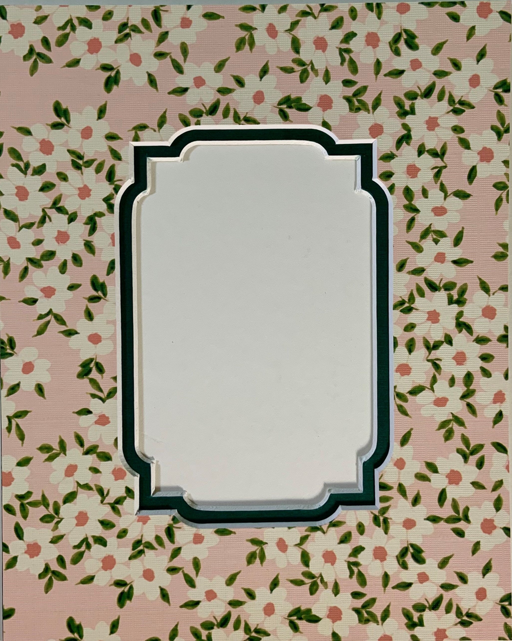 Flowers on Pink Double Layer Photo Mat