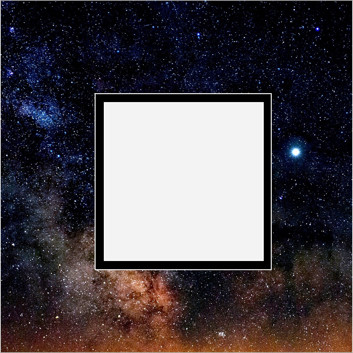 Space Milky Way Double Layer Photo Mat