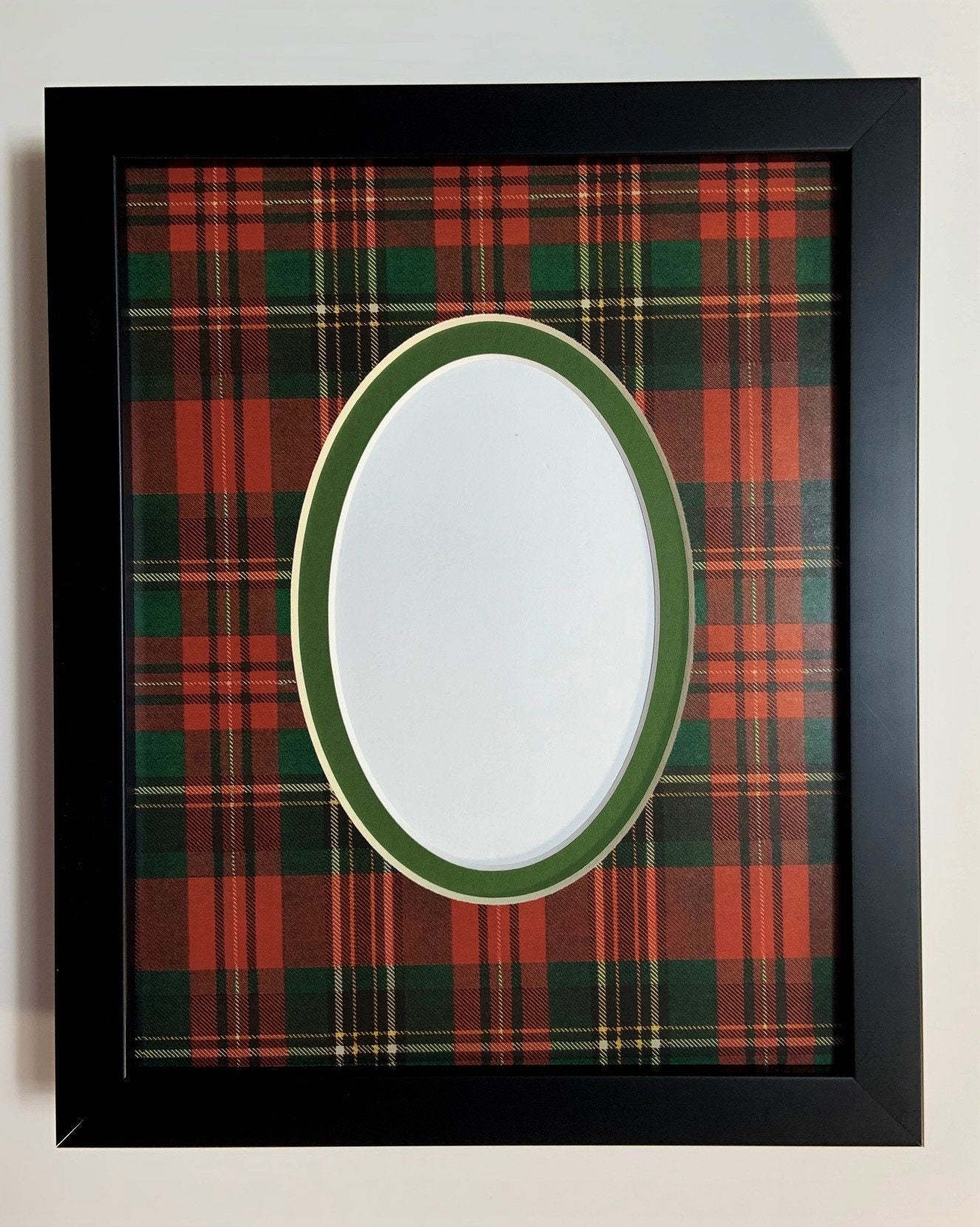 Holiday Plaid Double Layer Photo Mat