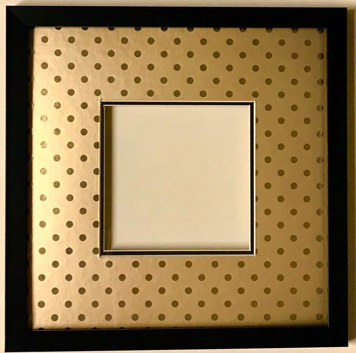 Gold Foil Dots Double Layer Photo Mat