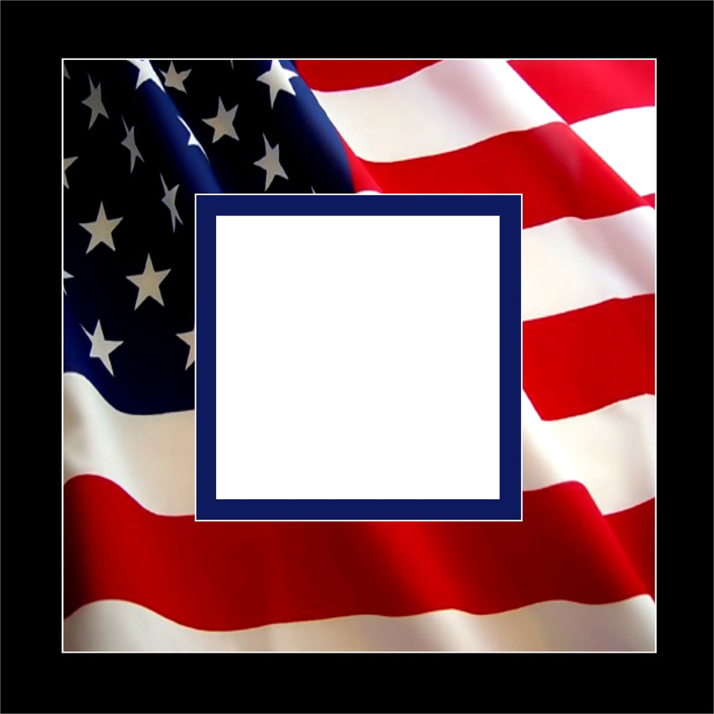 USA Flag Double Layer Photo Mat