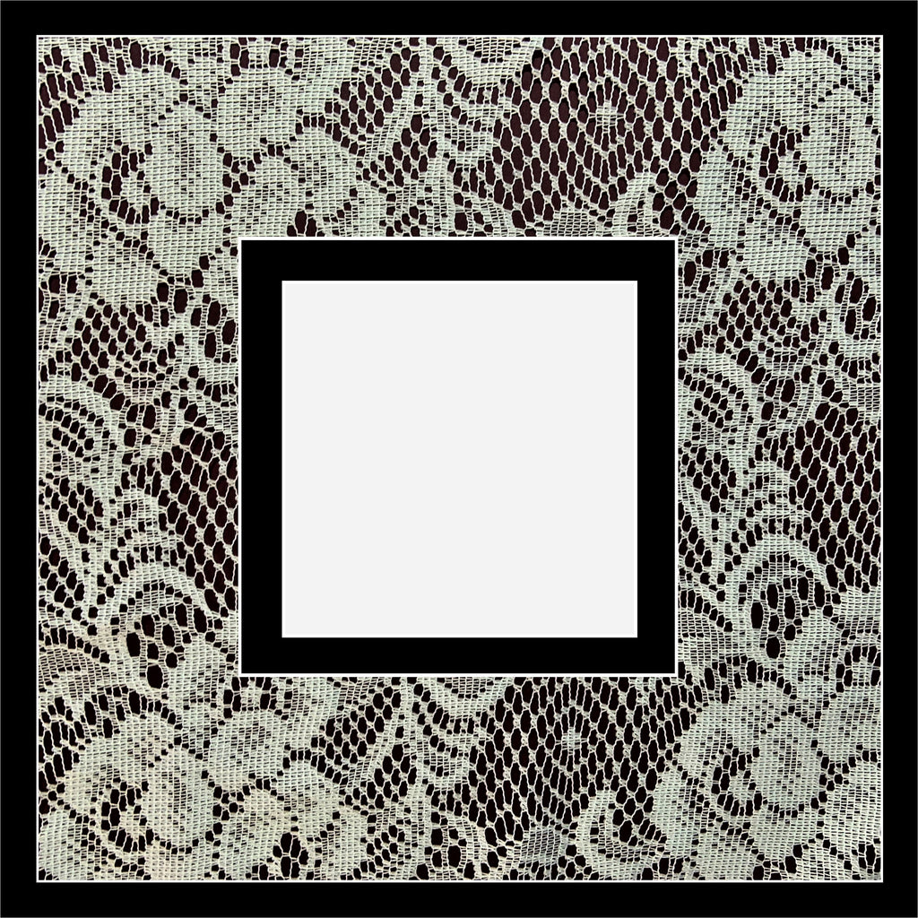 Lace on Black Double Layer Photo Mat - NOT ACTUAL LACE