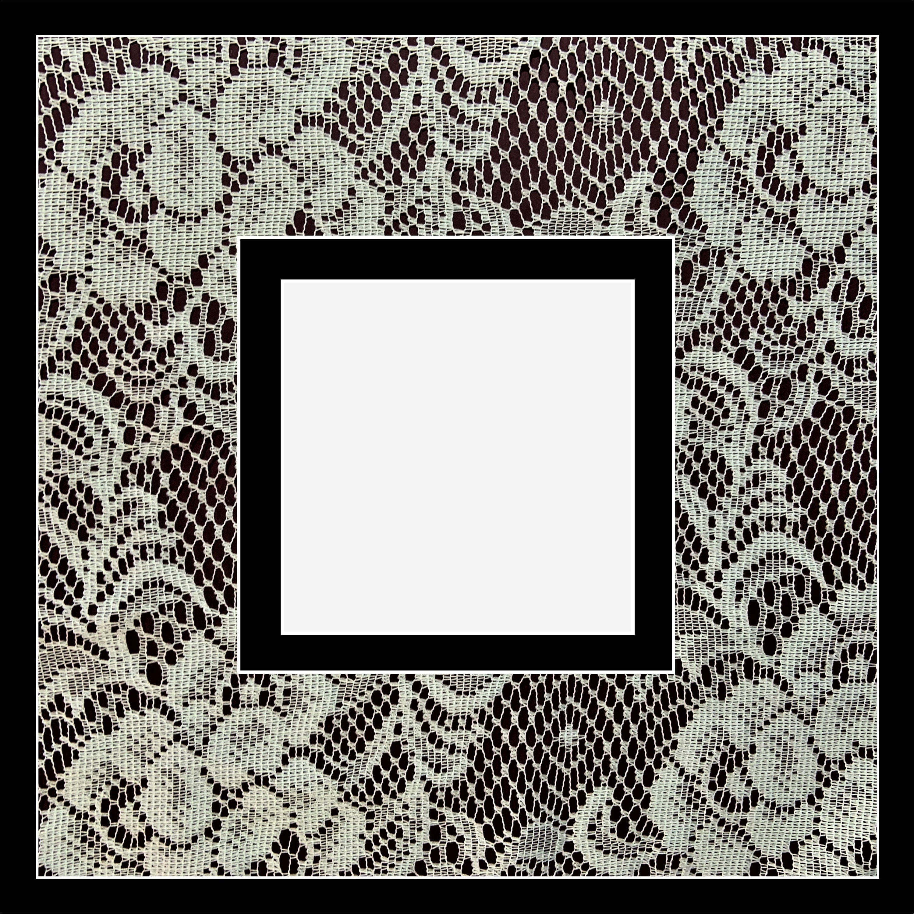 Lace on Black Double Layer Photo Mat - NOT ACTUAL LACE
