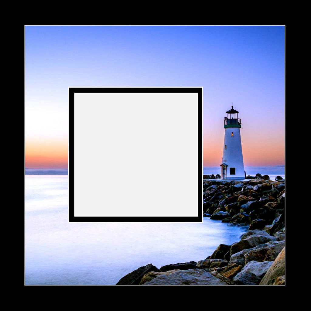 Lighthouse Offset Double Layered Photo Mat