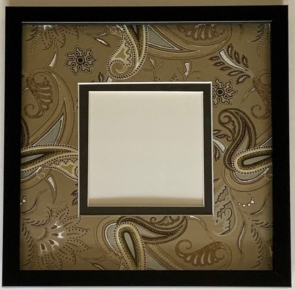 Gold Foil Paisley Double Layer Photo Mat