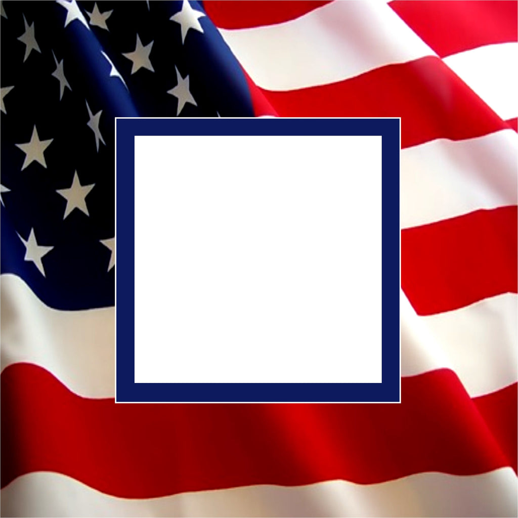 USA Flag Double Layer Photo Mat
