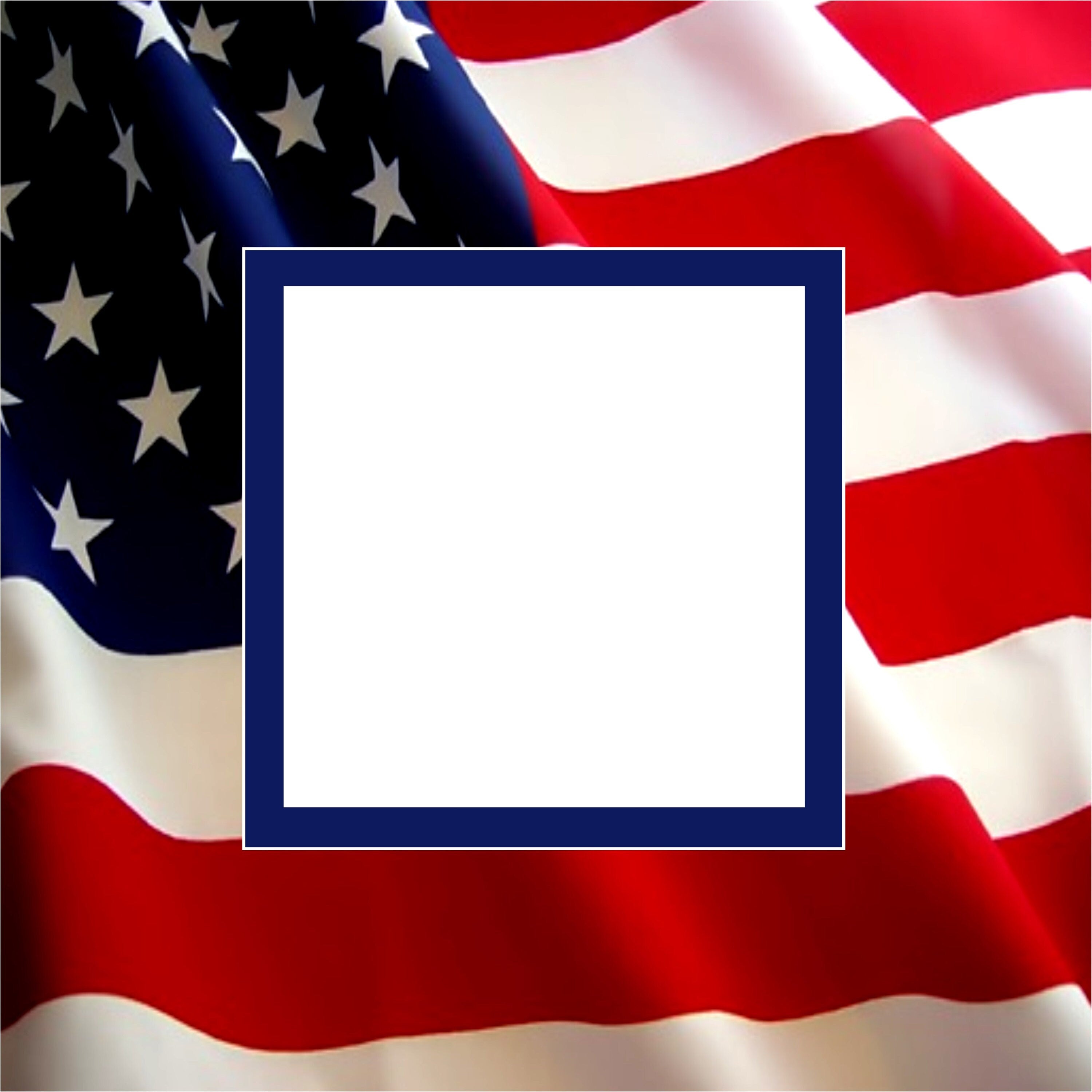 USA Flag Double Layer Photo Mat