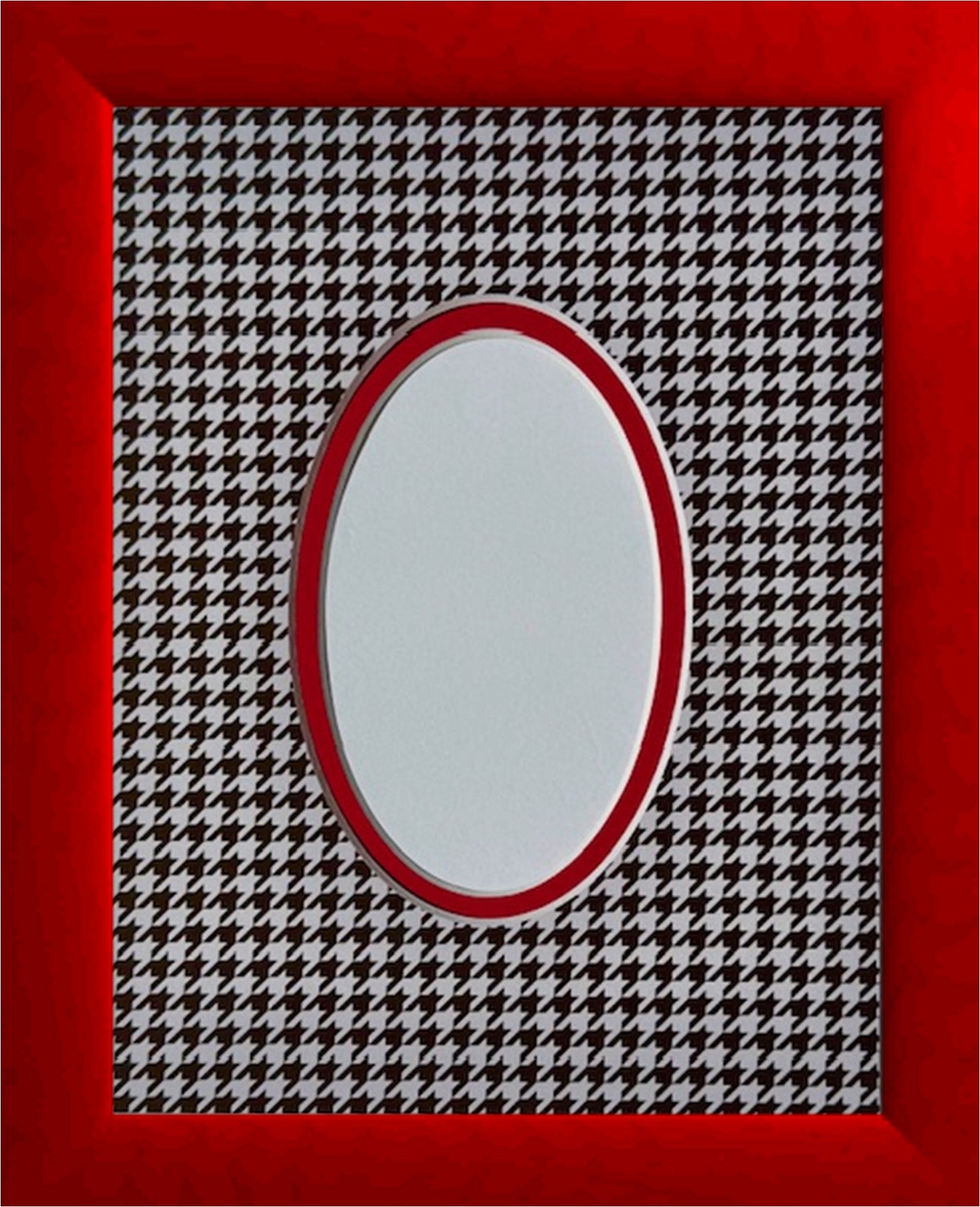 Black Houndstooth Double Layer Photo Mat