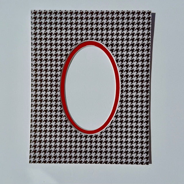Black Houndstooth Double Layer Photo Mat