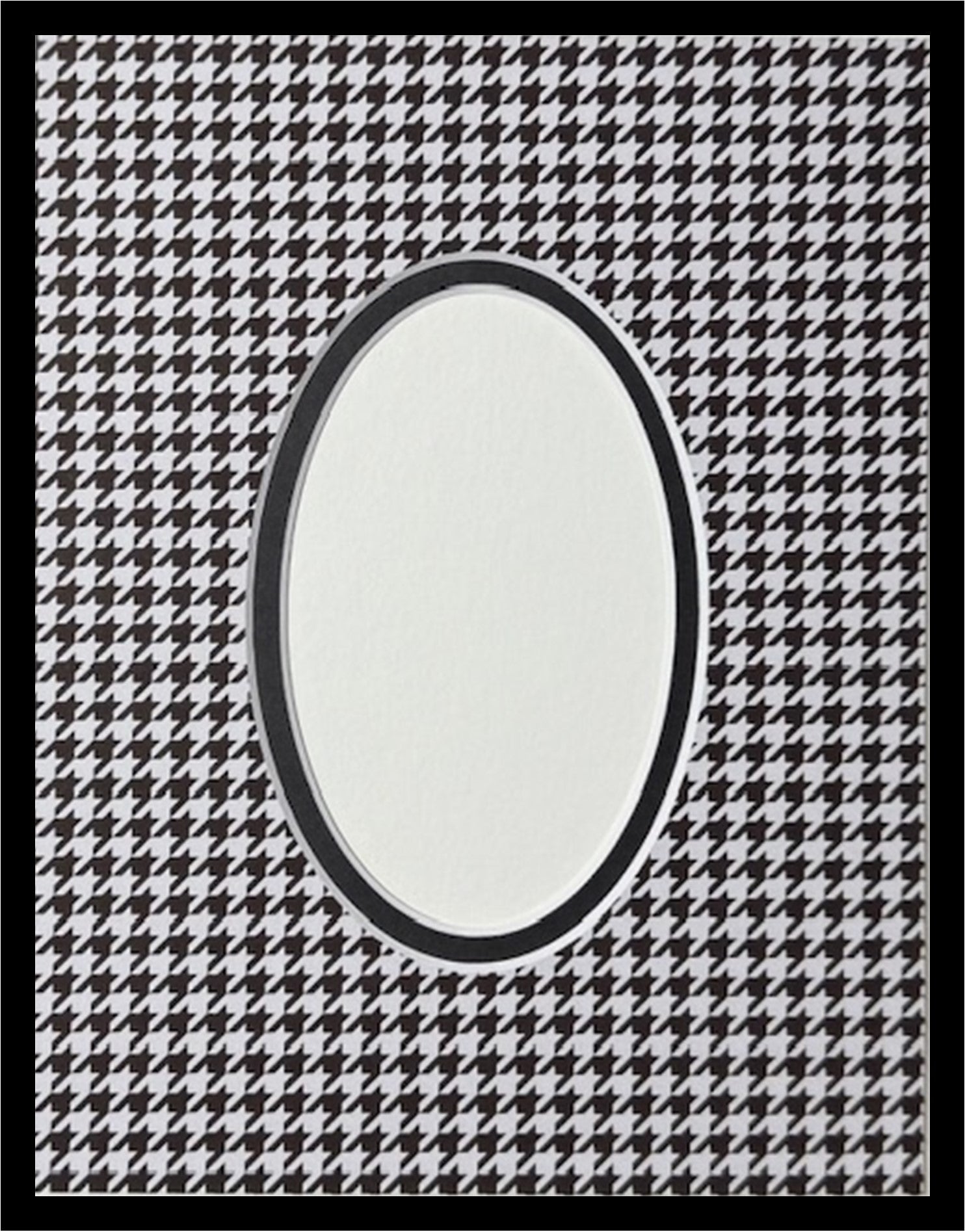 Black Houndstooth Double Layer Photo Mat