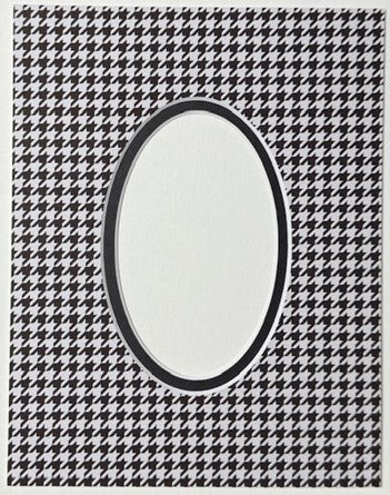 Black Houndstooth Double Layer Photo Mat