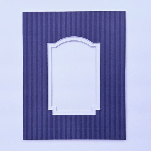 Blue Black Stripes Printed Double Layer Photo Mat