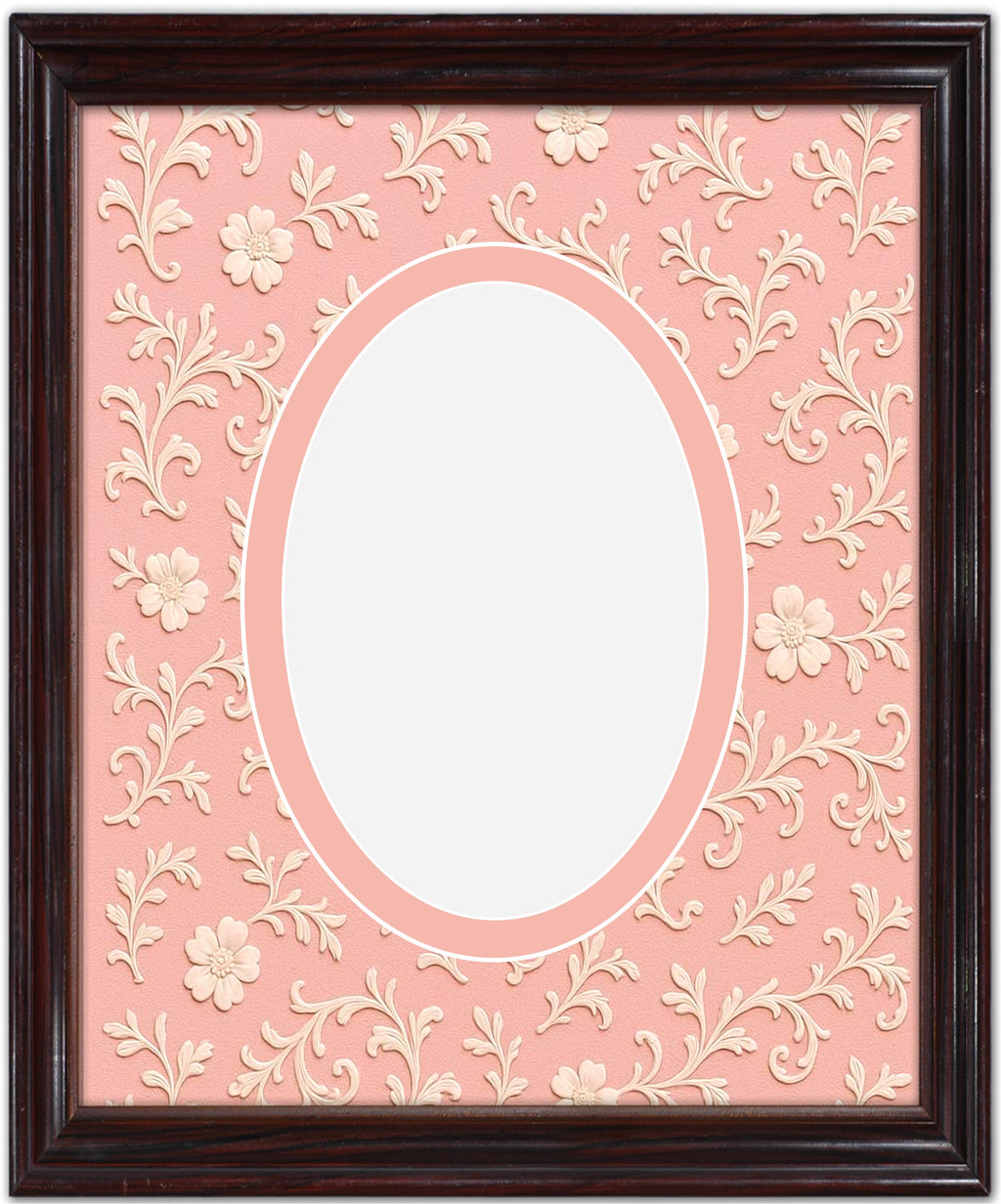 Pink Ivy Image Double Layer Photo Mat