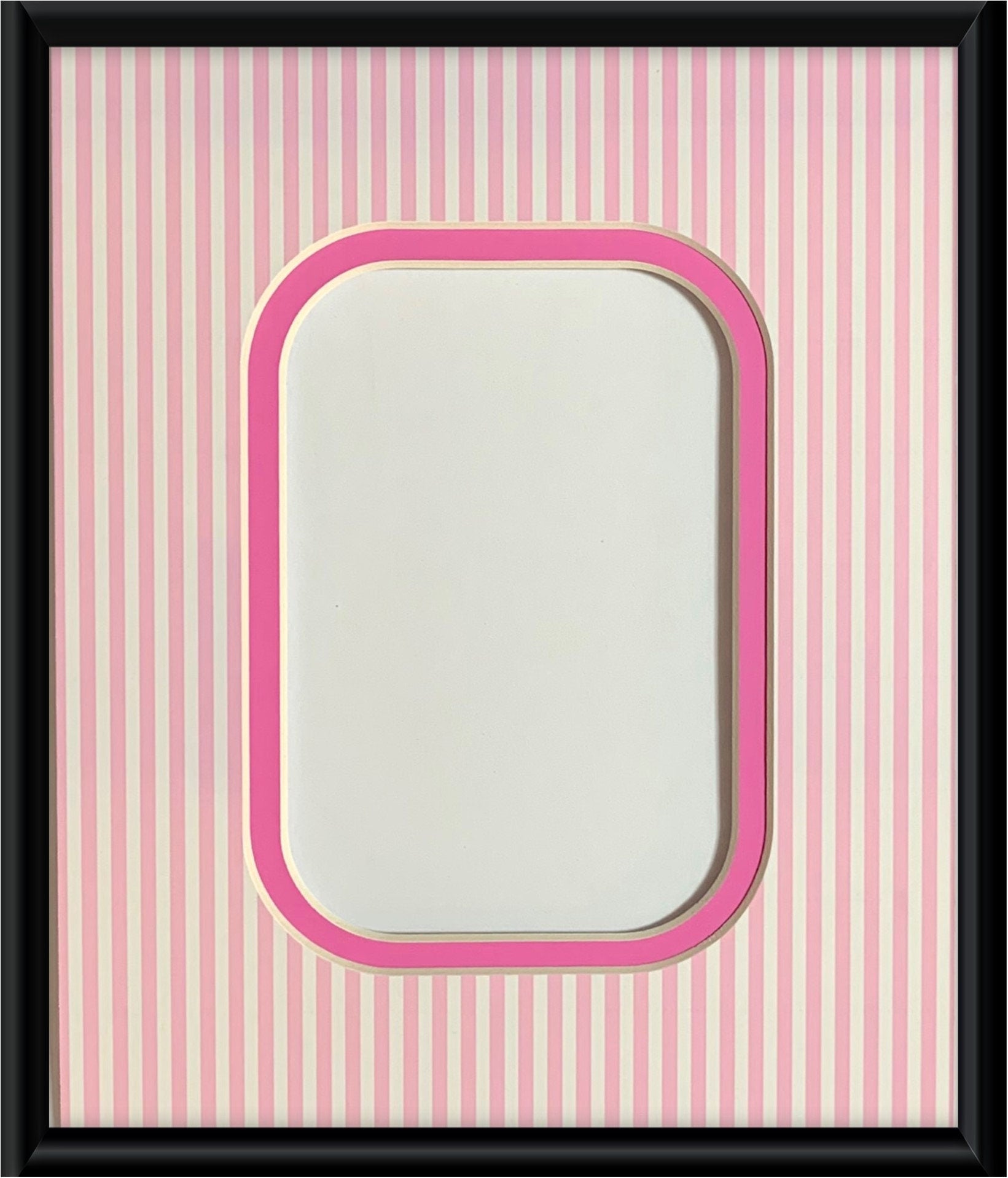 Pink Stripe Double Layer Photo Mat