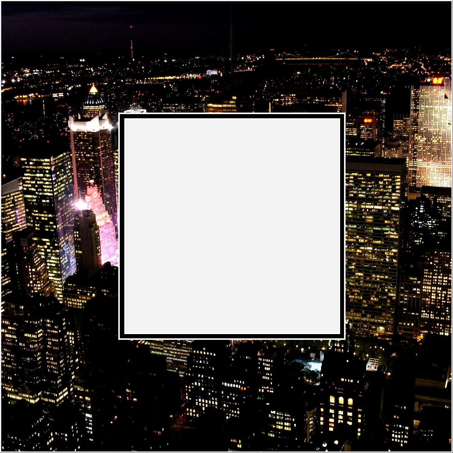 New York Night Double Layer Photo Mat