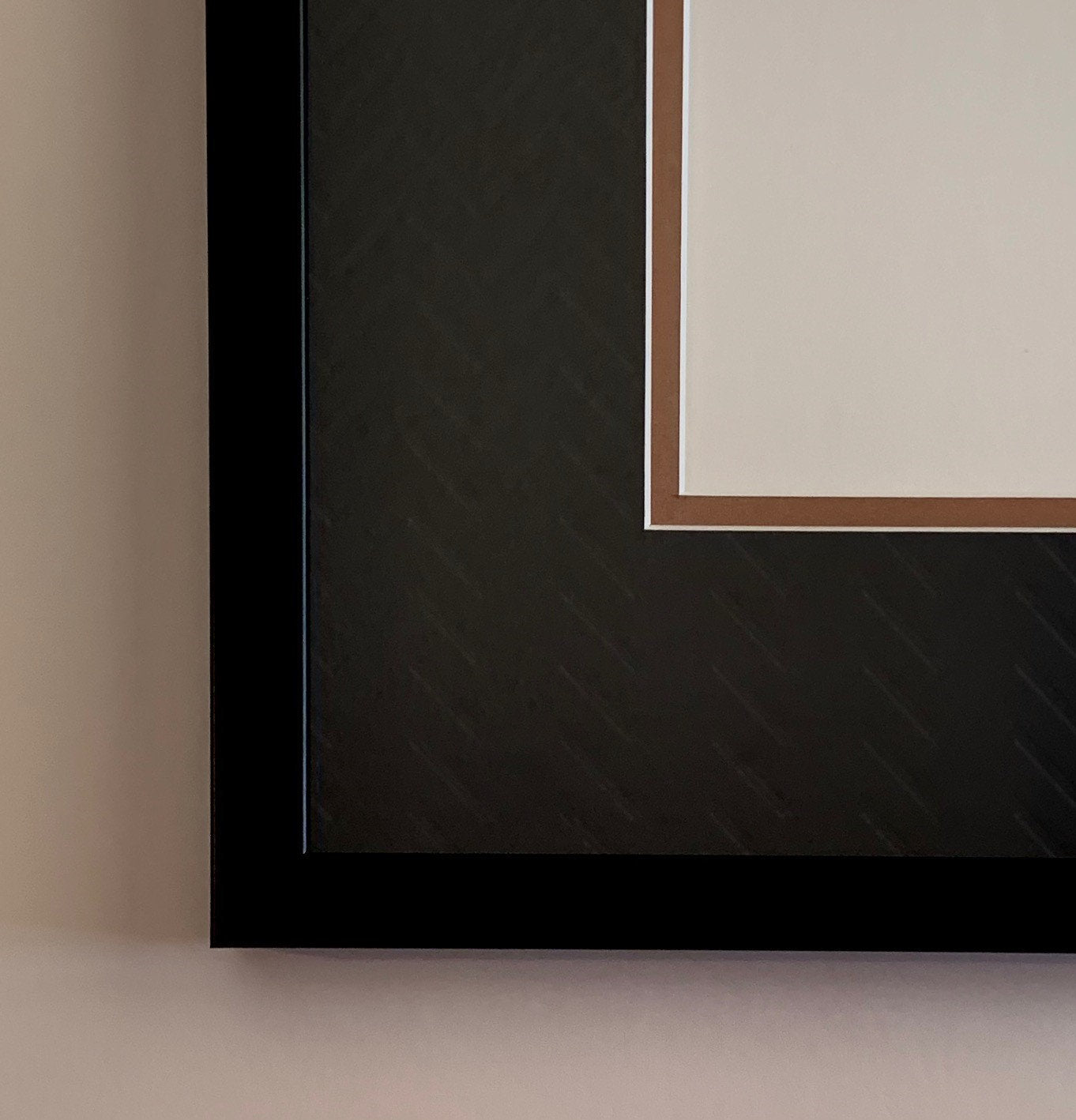 Black Embossed Chevrons on Copper Double Photo Mat