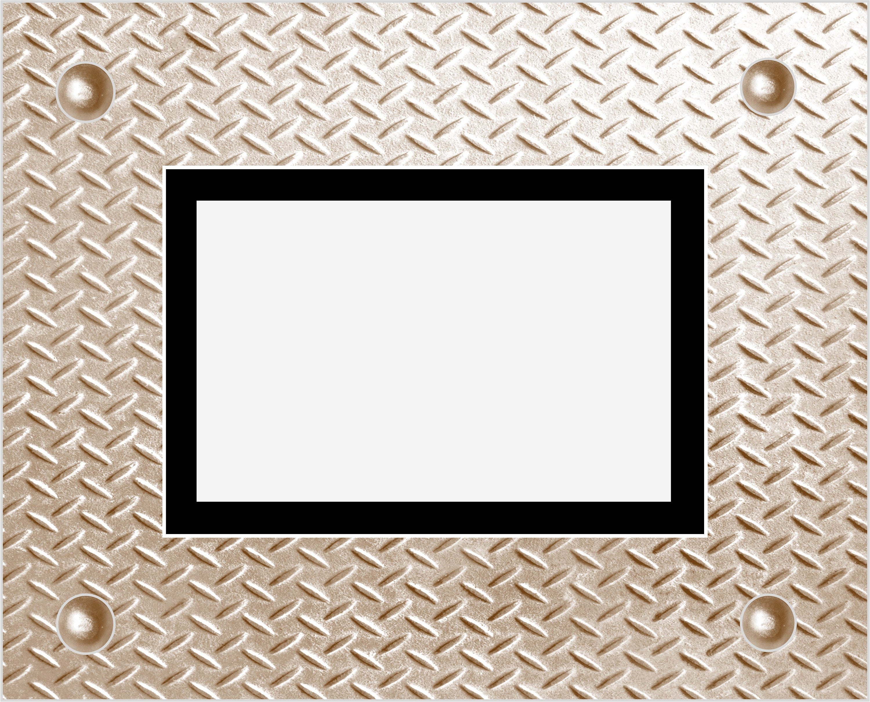 Diamond Plate Metal Image Double Layer Photo Mat