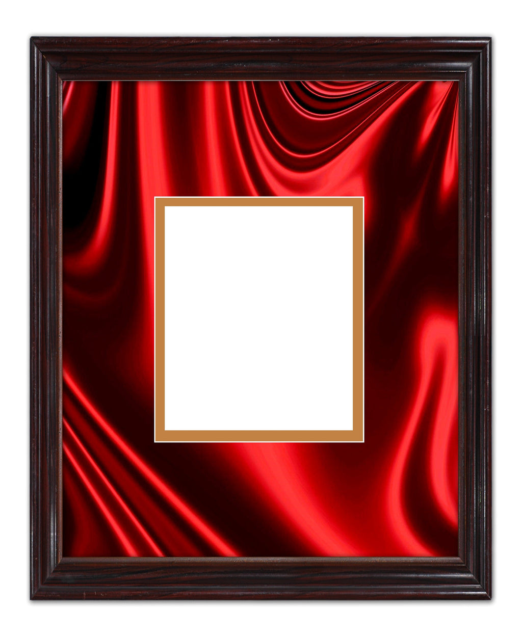Red Satin Print Double Layer Photo Mat
