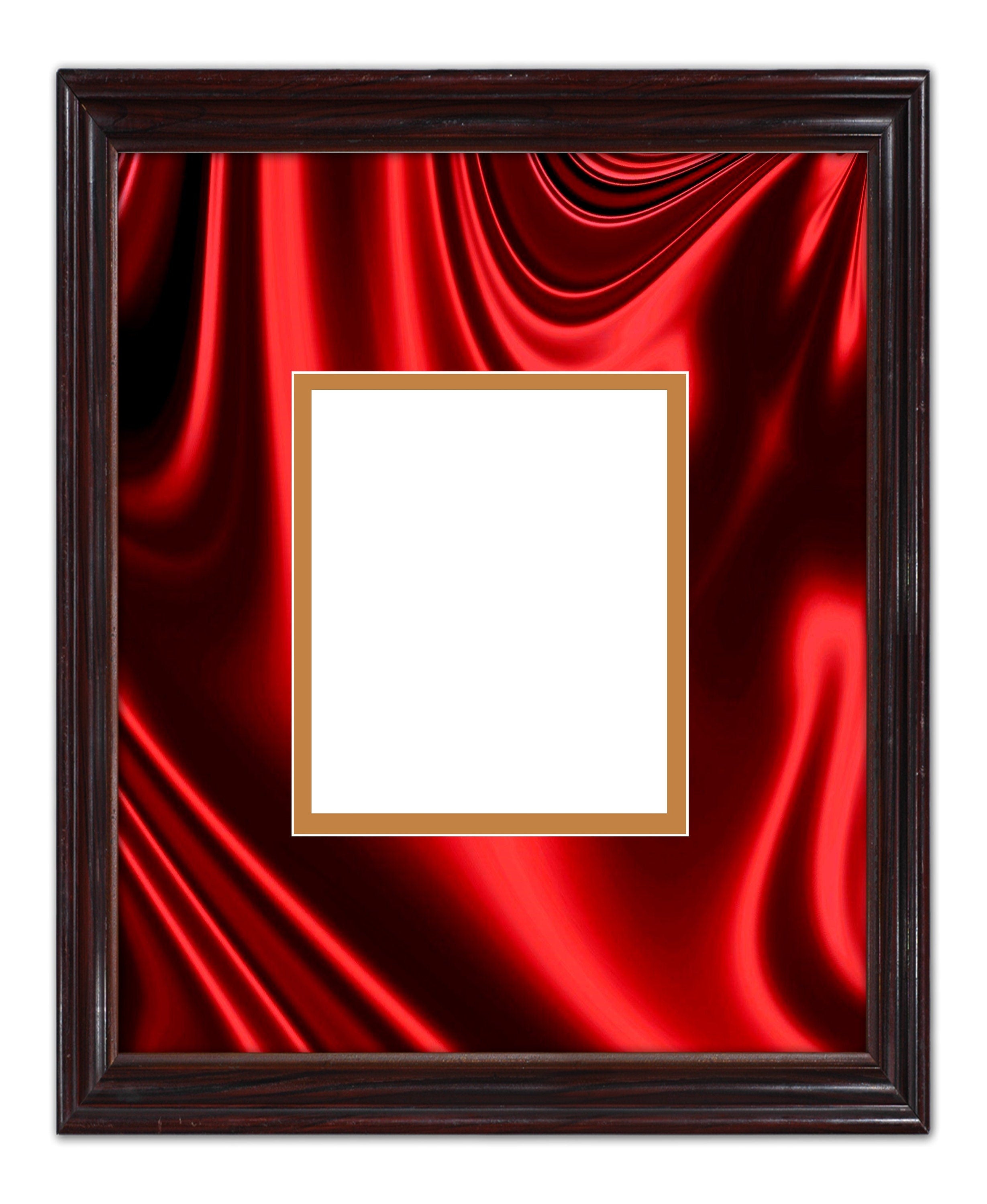 Red Satin Print Double Layer Photo Mat
