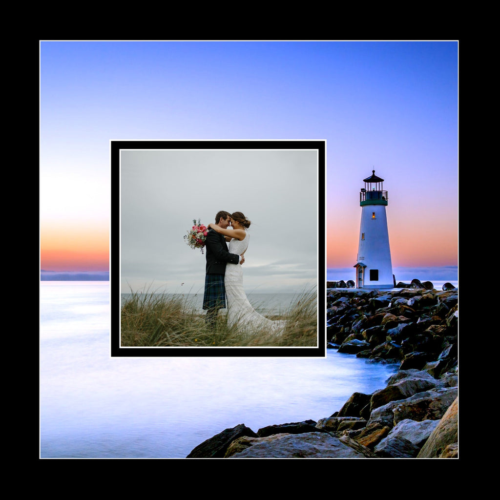 Lighthouse Offset Double Layered Photo Mat