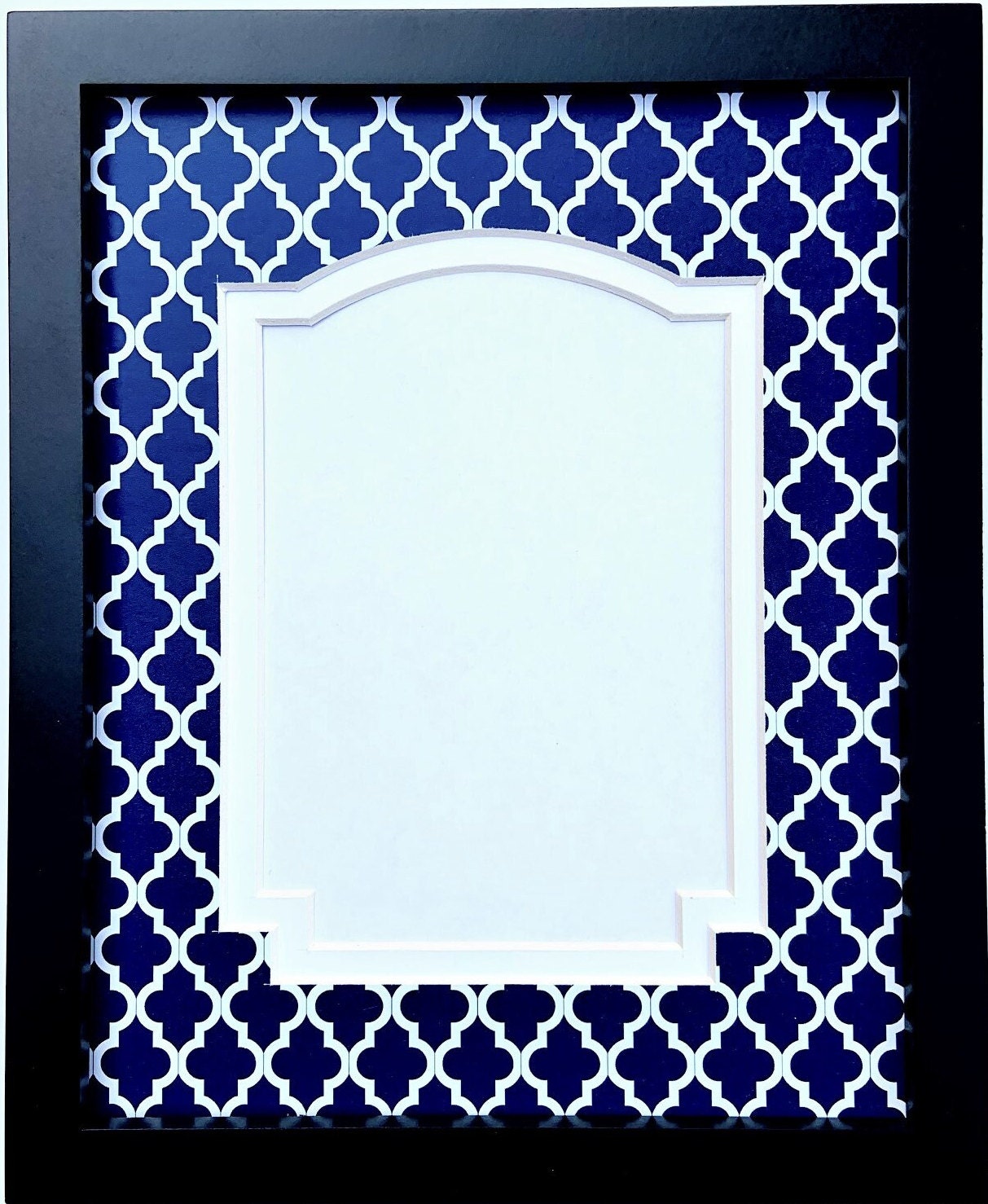 Blue Persian Double Layer Photo Mat