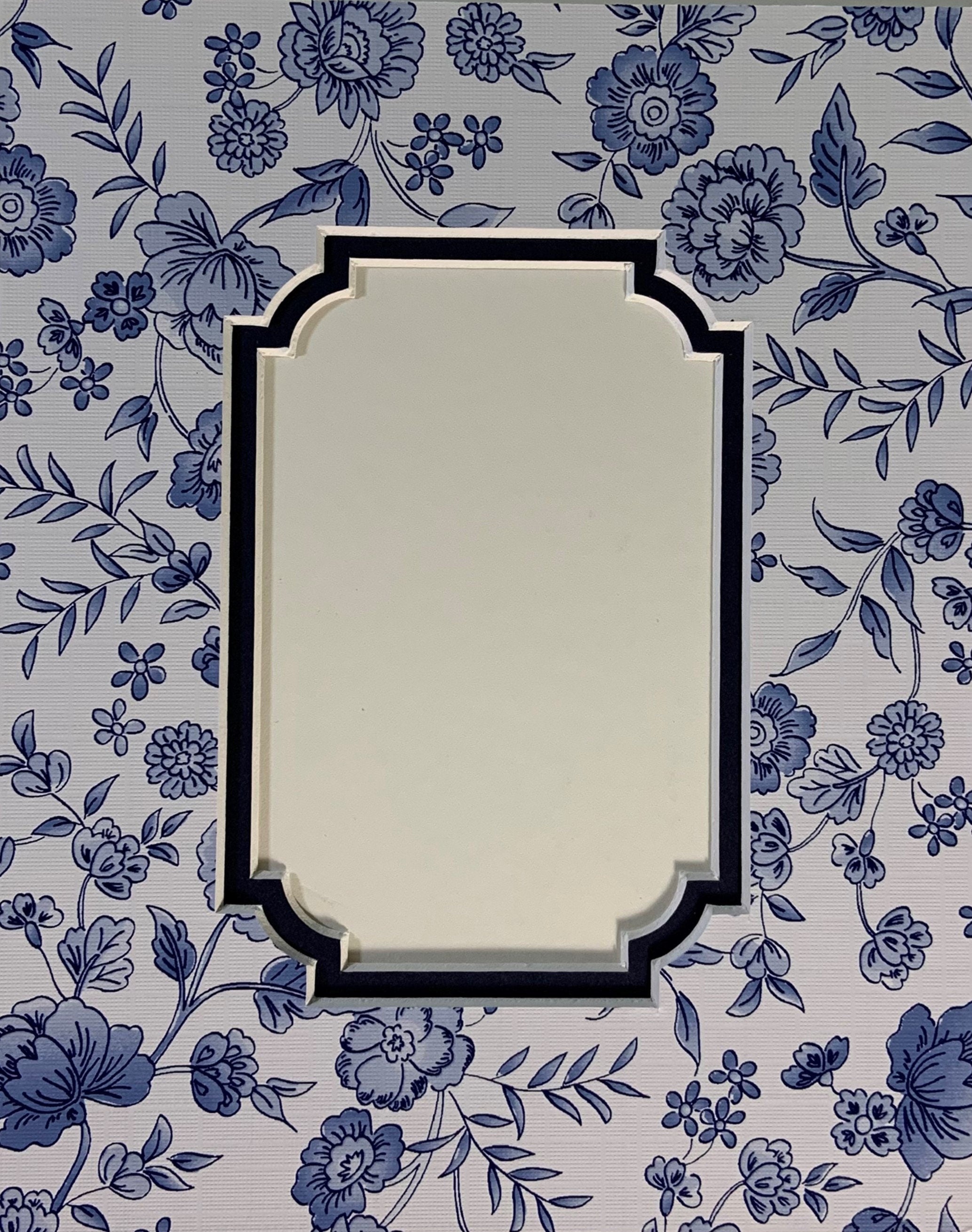 Blue Flowers Double Layer Photo Mat