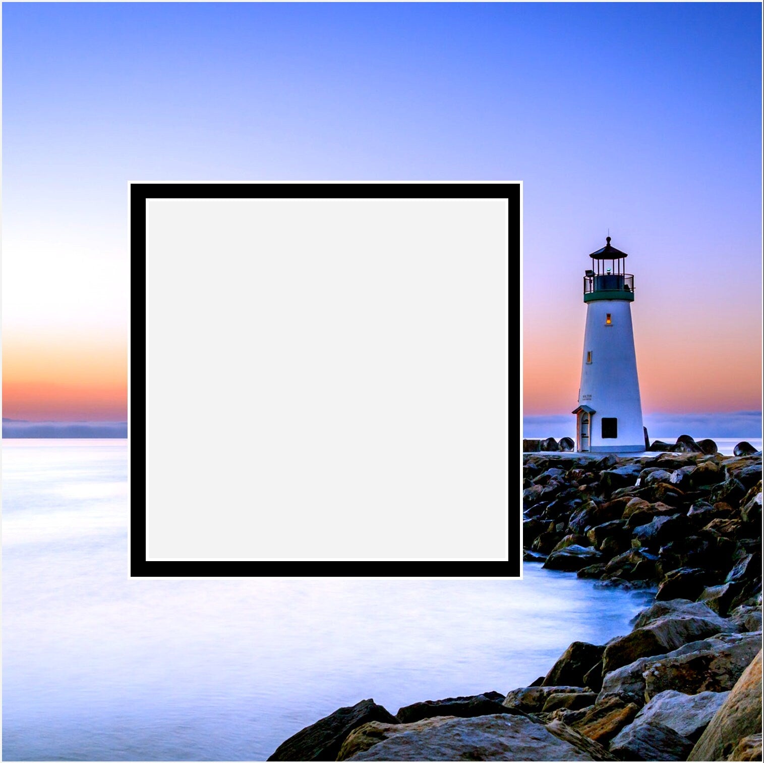 Lighthouse Offset Double Layered Photo Mat