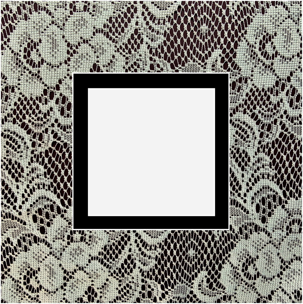 Lace on Black Double Layer Photo Mat - NOT ACTUAL LACE