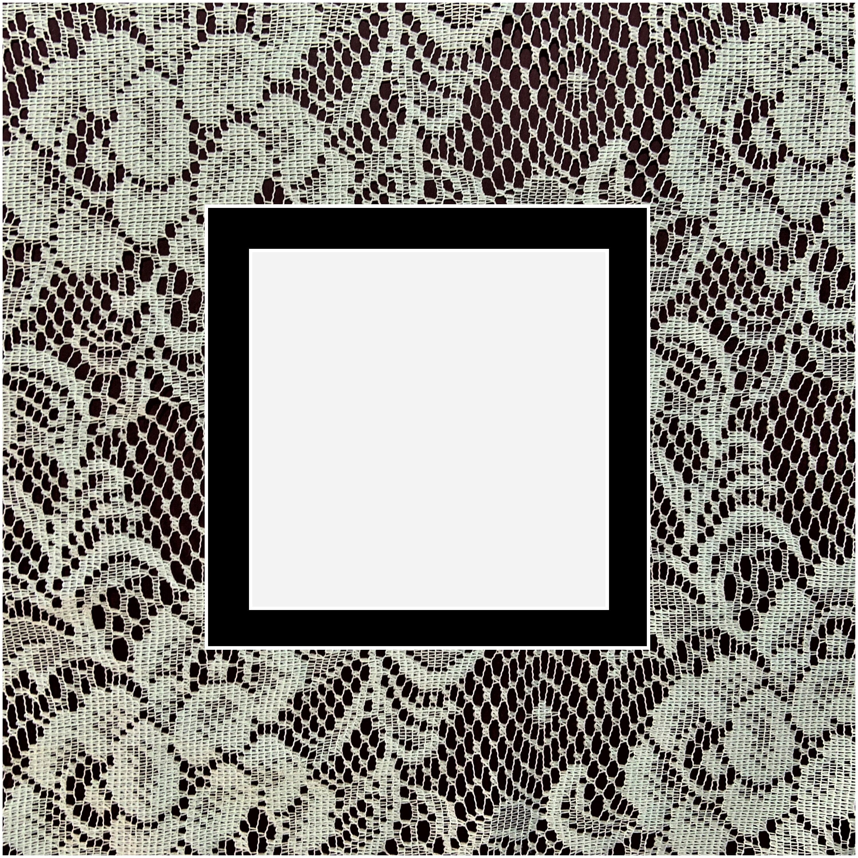 Lace on Black Double Layer Photo Mat - NOT ACTUAL LACE