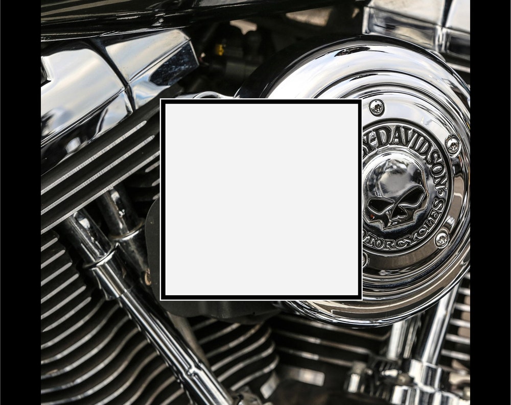 Motorcycle Engine Printed Double Layer Photo Mat